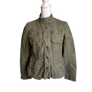 Collection Olive Green Utility Military Jacket Blazer Size L 14/16